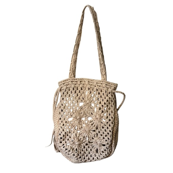Straw Studios Cream Woven Tote - Picture 3 of 15
